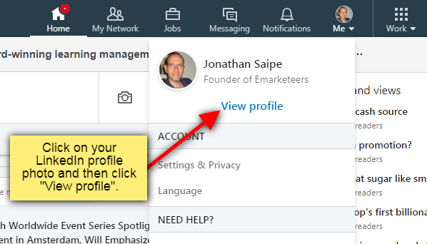 Step 1 - edit your LinkedIn profile